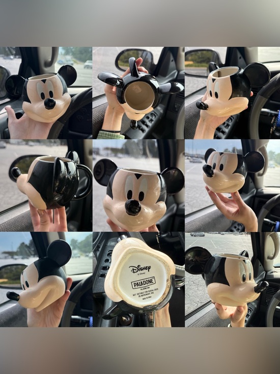 Disney Other - Disney Mickey Mouse Ceramic Head Mug - Black & Cream